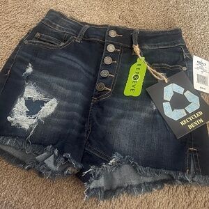 Indigo Rein High Waisted Jean Denim Shorts